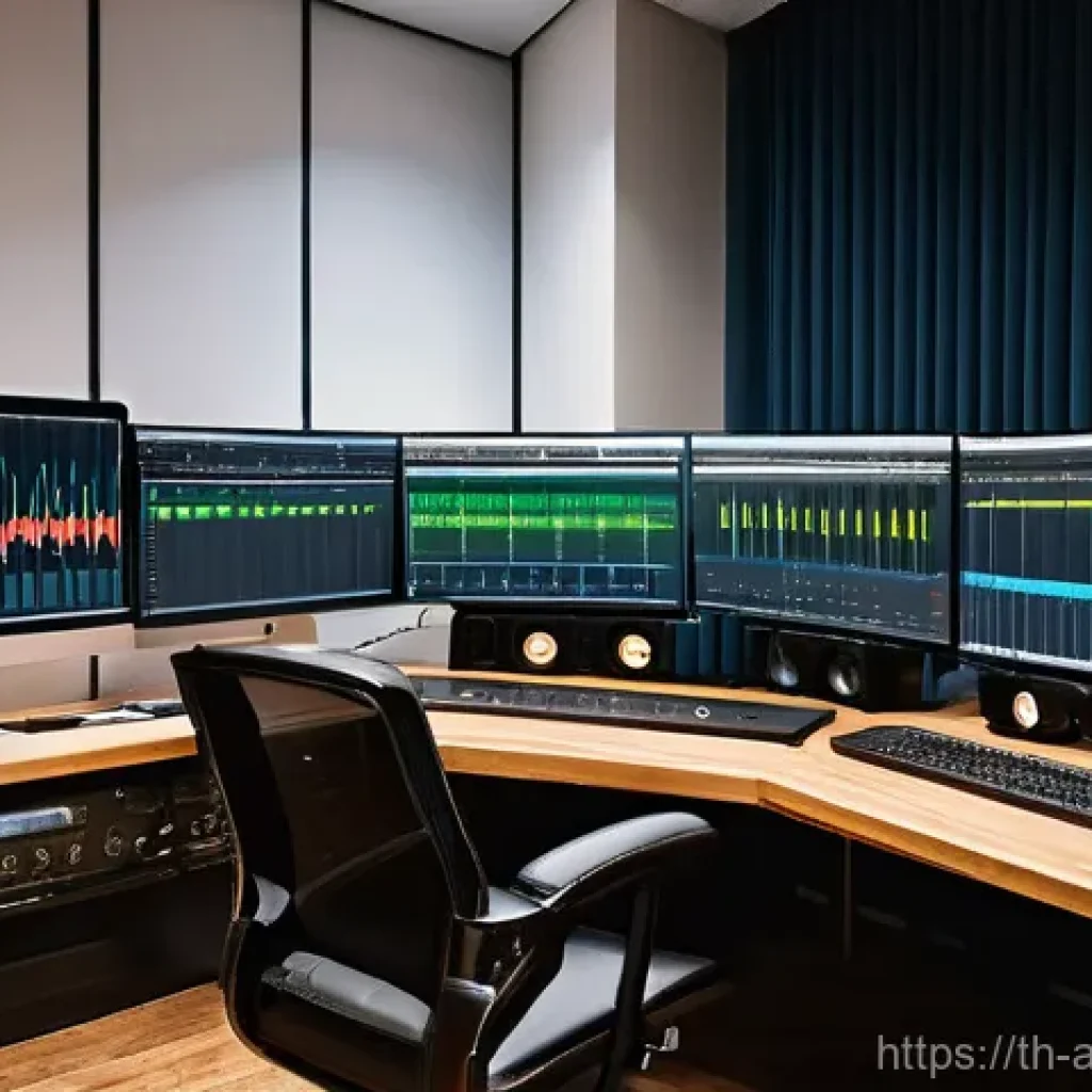 사운드 아트 프로젝트를 위한 협업 플랫폼 - **Prompt:** A diverse group of professional sound artists from various global locations are collabor...