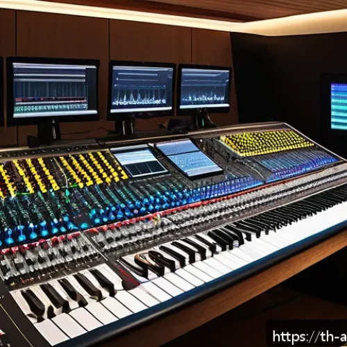 사운드 아트 프로젝트를 위한 기술적 요구사항 - A professional sound art studio setup featuring a variety of microphones including condenser and dyn...